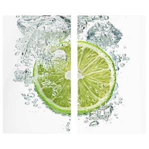 Fornuisafdekplaat Lime Bubbles veiligheidsglas - groen - 60 x 52 cm