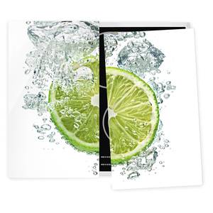 Fornuisafdekplaat Lime Bubbles veiligheidsglas - groen - 60 x 52 cm