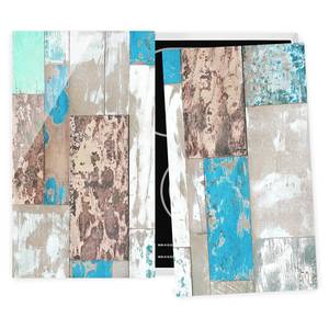 Fornuisafdekplaat Maritiem Planken veligheidsglas - meerdere kleuren