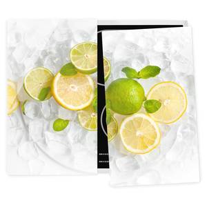 Fornuisafdekplaat Citrusvruchten veiligheidsglas - wit