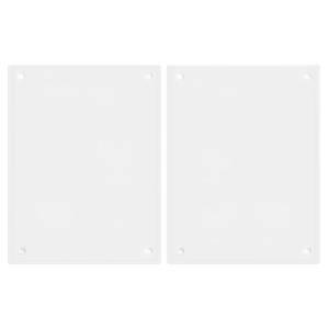Protège-plaque de cuisson Pissenlit Verre de sécurité - Noir / Blanc - 80 x 52 cm