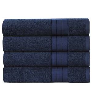 Serviettes de bain Branda (lot de 4) Coton - Bleu