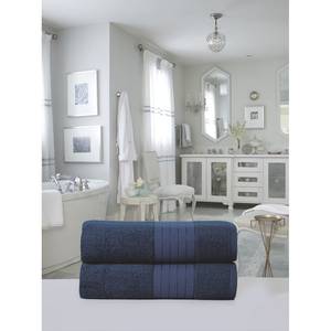 Serviettes de bain Cindy (lot de 2) Coton - Bleu