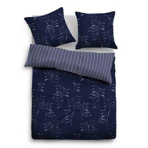 Parure de lit en satin 0067627 Coton - Bleu - 155 x 220 cm + oreiller 80 x 80 cm
