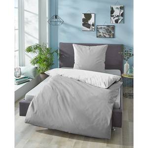 Microfaser Satin Bettwäsche 0560500 Polyester - Grau - 155 x 220 cm + Kissen 80 x 80 cm