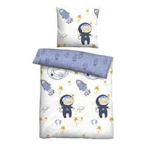 Parure de lit en flanelle fine 0004647 Coton - Bleu glacier - 135 x 200 cm + oreiller 80 x 80 cm