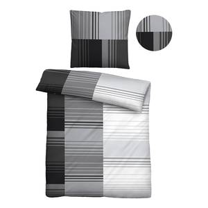 Parure de lit en flanelle fine 0006237 Coton - Noir - 135 x 200 cm + oreiller 80 x 80 cm