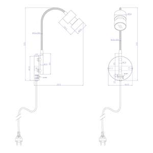 LED-Wandleuchte Lezuza Aluminium - 1-flammig