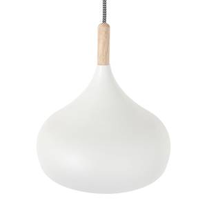 Hanglamp Liam aluminium/deels massief eikenhout - 3 lichtbronnen