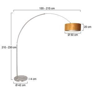 Stehleuchte Liiri IX Samt / Aluminium - 1-flammig - Messing