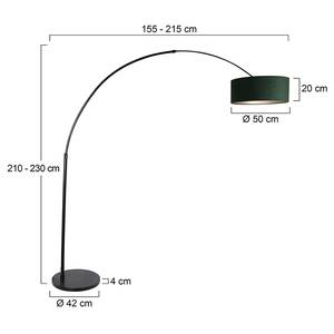 Staande lamp Liiri X fluweel/aluminium - 1 lichtbron - Groen