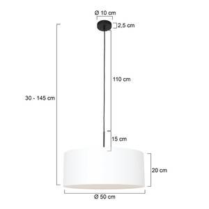 Pendelleuchte Liiri II Baumwollstoff / Aluminium - 1-flammig