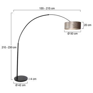 Lampada ad arco Liiri X Velluto / Alluminio - 1 punto luce - Argento