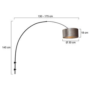 Wandleuchte Liiri XIV Samt / Aluminium - 1-flammig - Silber