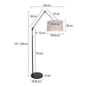 Staande lamp Liiri XIII linnen/aluminium - 1 lichtbron