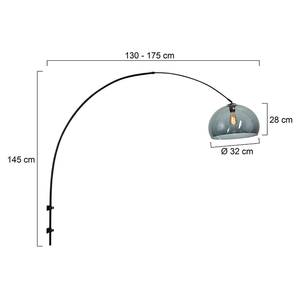 Wandleuchte Lido II Baumwollstoff / Aluminium - 1-flammig