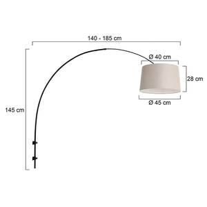 Lampada da parete Liiri XXIV Lino / Alluminio - 1 punto luce