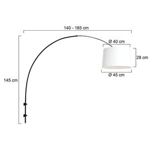 Wandleuchte Liiri XXII Baumwollstoff / Aluminium - 1-flammig