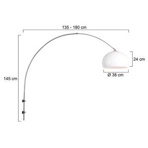 Lampada da parete Lido III Cotone / Alluminio - 1 punto luce