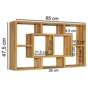 Étagère murale Almeirim Imitation hêtre