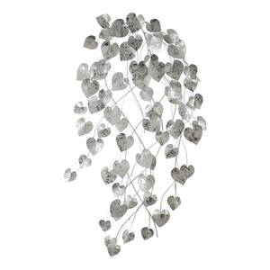 Wandobjekt Herzregen Aluminium - Silber