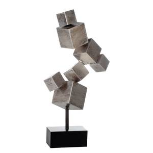 Dekoobjekt Cubes Aluminium - Schwarz / Silber