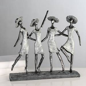 Skulptur Four Ladys Kunstharz - Silber