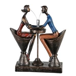 Sculpture Table for Two Résine synthétique - Marron
