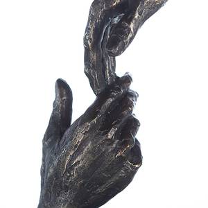 Sculptuur Two Hands kunsthars - brons