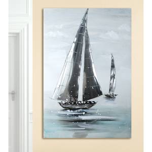 Canvas Sailing Boat Lino - Grigio / Blu