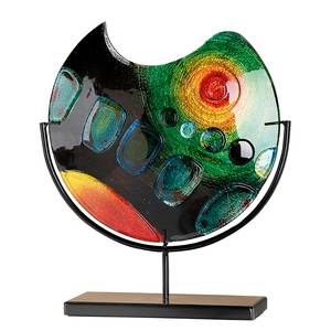 Vase auf Ständer Sunrise Farbglas - Mehrfarbig - Höhe: 39 cm