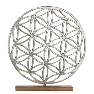 Objet déco Fleur de vie I Aluminium - Argenté - Hauteur : 47 cm