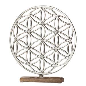 Objet déco Fleur de vie I Aluminium - Argenté - Hauteur : 38 cm