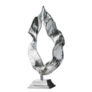 Dekoobjekt Flamme Aluminium - Silber - Höhe: 58 cm