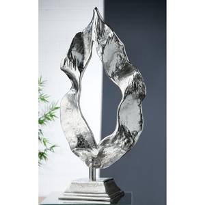 Dekoobjekt Flamme Aluminium - Silber - Höhe: 58 cm