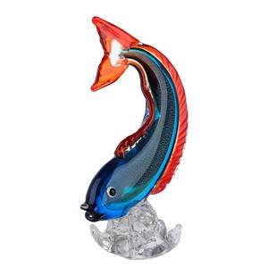Scultura Pesce Vetro colorato - Blu / Rosso