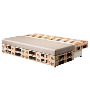 Divano letto Gabun Tessuto liscio - Marrone / Beige - Senza Sospensione