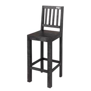 Tabouret de bar Keyport Manguier massif - Manguier noir