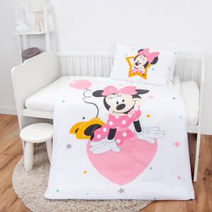 Bettwäsche Minnie Mouse II Weiß / Rosa - Biber