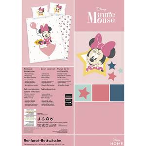 Bettwäsche Minnie Mouse II Weiß / Rosa - Biber