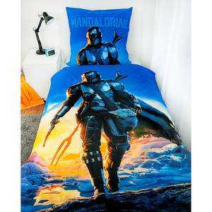 Parure de lit Star Wars Mandalorian Tissu renforcé - Bleu / Jaune