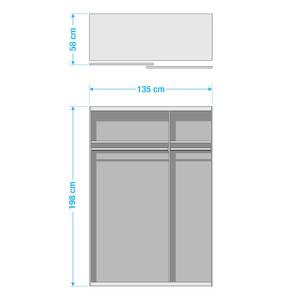 Armoire à portes coulissantes Nottingham Largeur : 135 cm