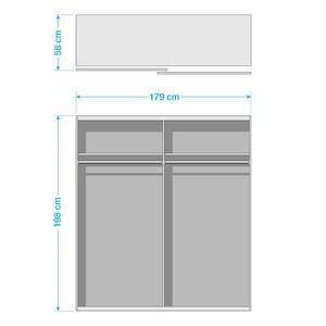 Armoire à portes coulissantes Nottingham Largeur : 179 cm