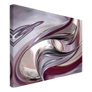 Impression sur toile Illusionary I Violet - 60 x 40 x 2 cm - Largeur : 60 cm