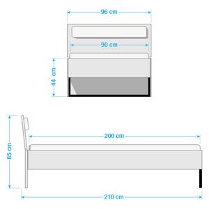 Einzelbett Nottingham 90 x 200cm