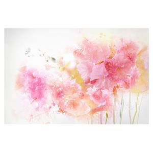 Impression sur toile Aquarelle I Rose - 120 x 80 x 2 cm - Largeur : 120 cm