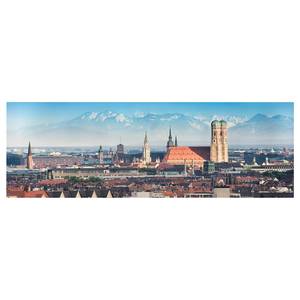 Impression sur toile Munich I Bleu - 150 x 50 x 2 cm - Largeur : 150 cm