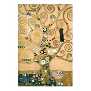 Leinwandbild Der Lebensbaum I Gold - 80 x 120 x 2 cm - Breite: 80 cm