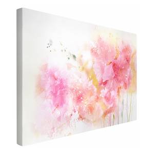 Canvas Fiori acquarellati I Rosa - 60 x 40 x 2 cm - Larghezza: 60 cm