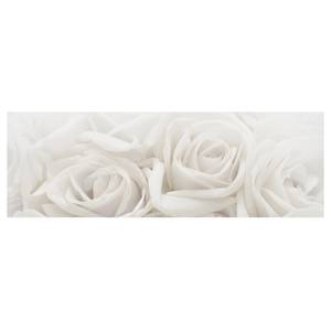 Leinwandbild Weiße Rosen I Beige - 120 x 40 x 2 cm - Breite: 120 cm